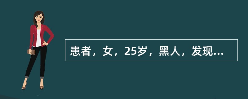 患者，女，25岁，黑人，发现左乳肿块。超声检查发现左乳腺内占位，范围5cm×3cm，边界清楚、完整、光滑，内为点状回声或为无回声区，后方回声增强。最可能的诊断是（）