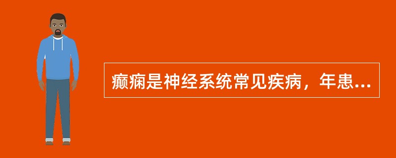 癫痫是神经系统常见疾病，年患病率为(　　)。