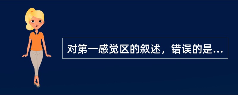 对第一感觉区的叙述，错误的是(　　)。