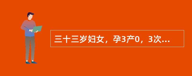 三十三岁妇女，孕3产0，3次人流史，近1年月经量增多，伴痛经而就诊，月经周期正常，检查：宫体孕60天大，质硬，右附件区触及4cm直径的囊实性包块粘连于子宫后方，双官骶韧带黄豆大小触痛结节。如明确上述诊