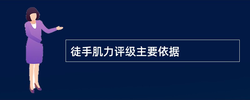 徒手肌力评级主要依据