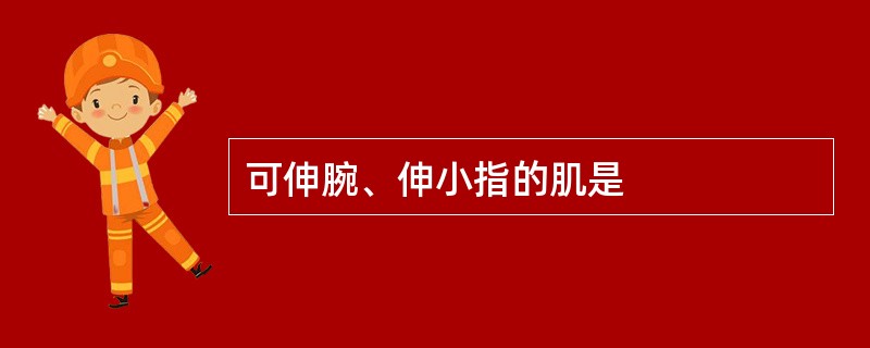 可伸腕、伸小指的肌是