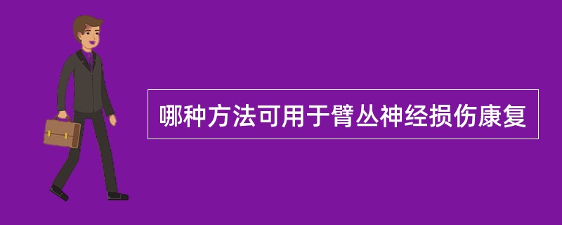 哪种方法可用于臂丛神经损伤康复