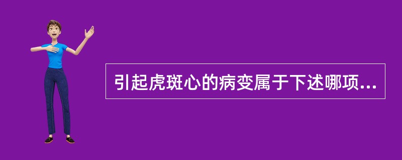 引起虎斑心的病变属于下述哪项（）