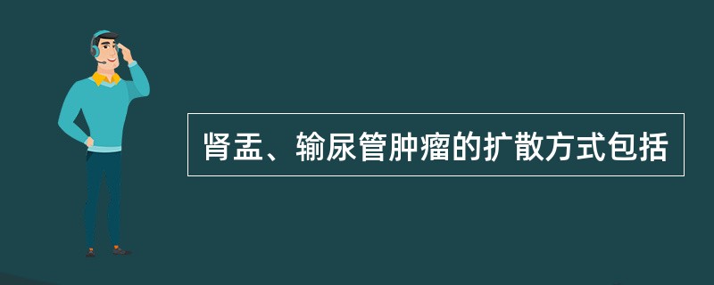 肾盂、输尿管肿瘤的扩散方式包括