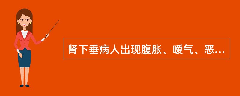 肾下垂病人出现腹胀、嗳气、恶心、呕吐等消化道症状的主要原因