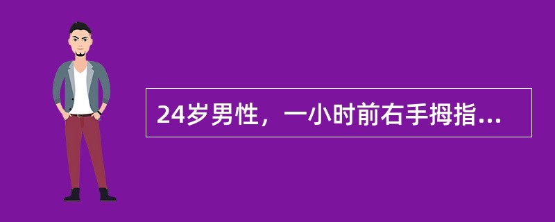 24岁男性，一小时前右手拇指近端被刀完全切断，清创后，应按哪个顺序进行再植手术