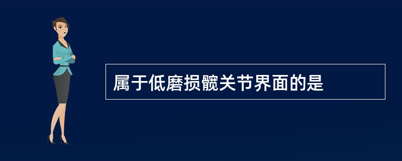 属于低磨损髋关节界面的是