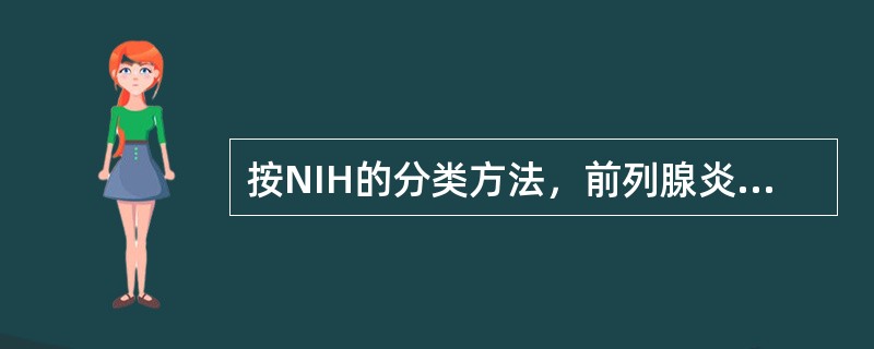 按NIH的分类方法，前列腺炎可分为4类，下列哪项不符合