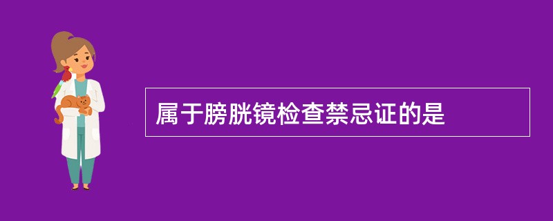 属于膀胱镜检查禁忌证的是
