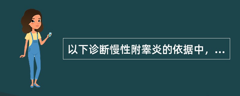 以下诊断慢性附睾炎的依据中，错误的是