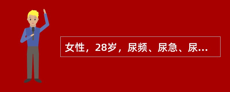 女性，28岁，尿频、尿急、尿痛、小腹痛伴终末血尿2天，尿常规见许多红、白细胞/HP。下列诊断哪一项是正确的