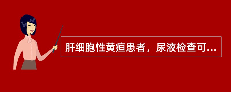 肝细胞性黄疸患者，尿液检查可出现