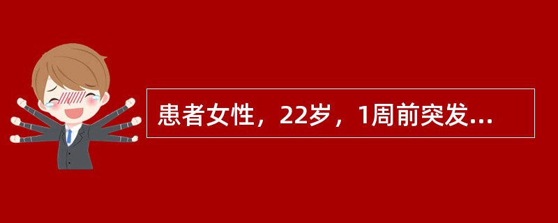 患者女性，22岁，1周前突发右下腹绞痛，伴恶心呕吐，在当地医院就诊，查尿常规未见异常，予以解痉、镇痛、抗炎治疗，半日后缓解。第二日再次发作上述症状，疼痛症状较轻，未经治疗自行缓解。4小时前患者又一次发