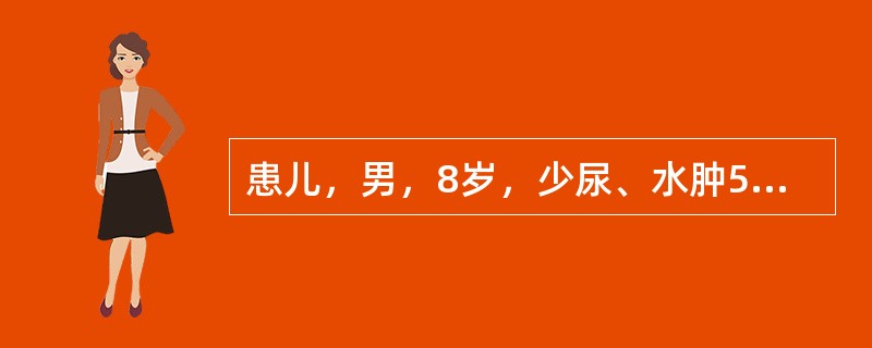 患儿，男，8岁，少尿、水肿5天，病前2周有发热、咽痛史。尿蛋白（++），红细胞15～20个/HP，血肌酐180μmol/L。肾活检最可能的改变是