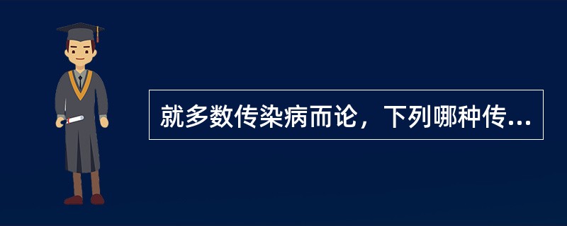 就多数传染病而论，下列哪种传染过程最常见（）