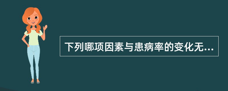 下列哪项因素与患病率的变化无关（）