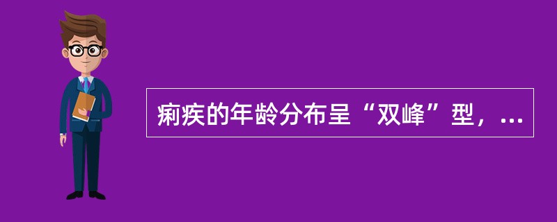 痢疾的年龄分布呈“双峰”型，一个高峰出现在1～3岁年龄组，另一个高峰出现在（）