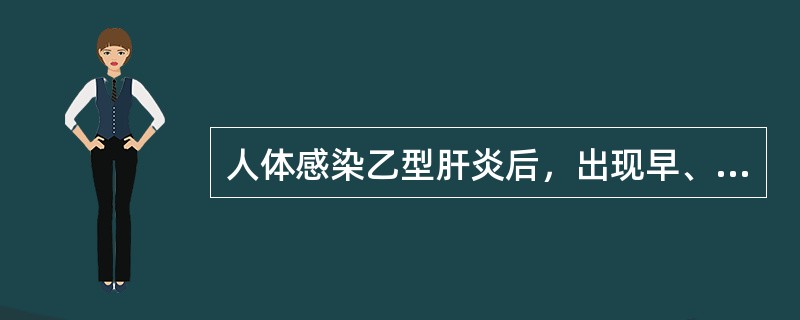 人体感染乙型肝炎后，出现早、消失快、滴度高的急性感染标志物是（）