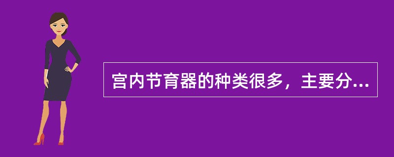 宫内节育器的种类很多，主要分为活性与惰性两种。活性宫内节育器有