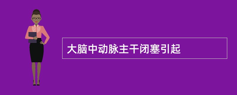 大脑中动脉主干闭塞引起
