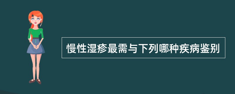 慢性湿疹最需与下列哪种疾病鉴别