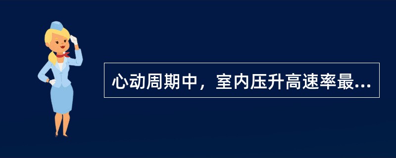 心动周期中，室内压升高速率最快的时期是()