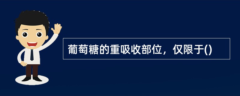 葡萄糖的重吸收部位，仅限于()