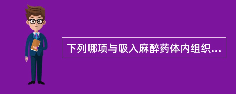 下列哪项与吸入麻醉药体内组织分压无关()