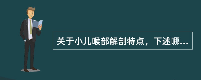 关于小儿喉部解剖特点，下述哪个不对