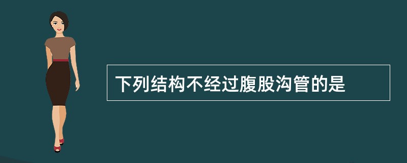 下列结构不经过腹股沟管的是