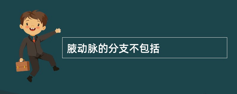 腋动脉的分支不包括