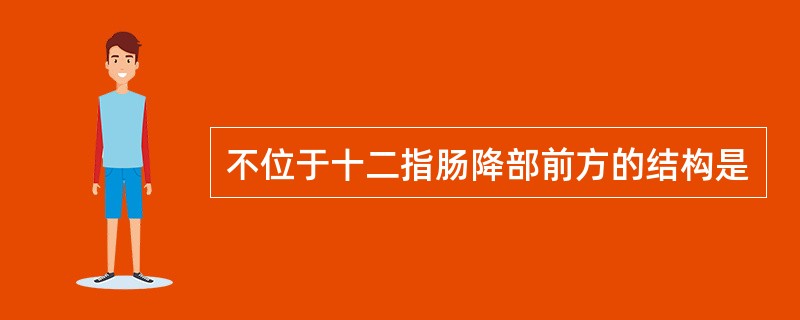 不位于十二指肠降部前方的结构是