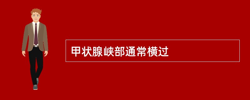 甲状腺峡部通常横过