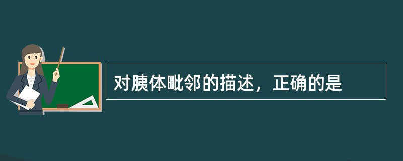 对胰体毗邻的描述，正确的是