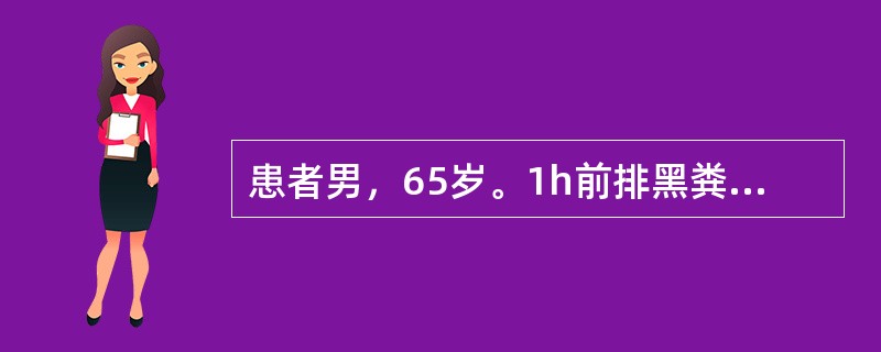 患者男，65岁。1h前排黑粪1次，总量约500ml，伴头晕、心悸、出虚汗。30min前来医院途中呕吐咖啡色液体1次，短暂晕厥1次。作为接诊医师，最先应进行的检查或处置是