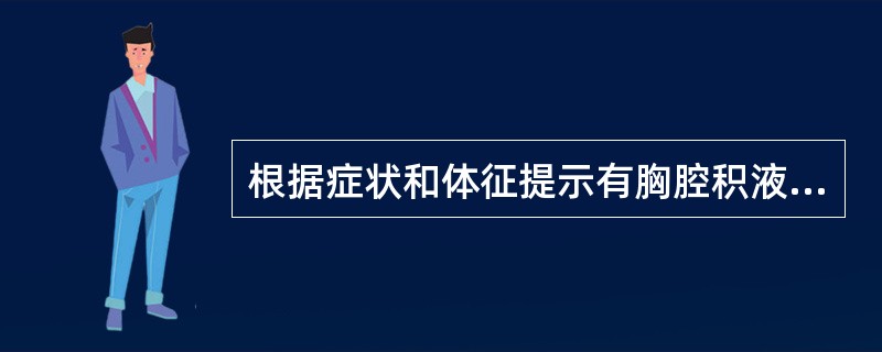 根据症状和体征提示有胸腔积液时，为明确其是否存在，应首选的检查是