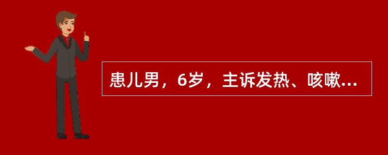 患儿男，6岁，主诉发热、咳嗽半个月，乏力、呼吸困难5天。查体：T38℃。呼吸急促，双肺闻及中细湿啰音。心前区饱满，心尖搏动弥散，心浊音界稍扩大，心音低钝遥远。腹胀，肝肋下5cm，质软缘钝。颈静脉回流征