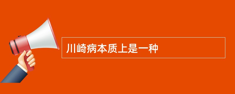 川崎病本质上是一种