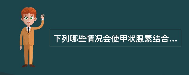 下列哪些情况会使甲状腺素结合球蛋白结合力下降