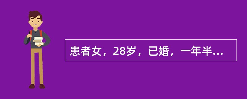 患者女，28岁，已婚，一年半前人流1次，平素月经正常。因停经35天后少量阴道流血1周，下腹隐痛4天来诊。妇科检查，子宫颈口闭、举痛（+），子宫如正常大小，左侧扪及3cm×3cm×2cm大小的包块，有触