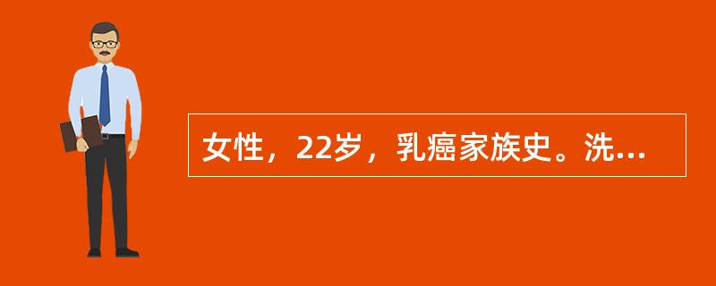 女性，22岁，乳癌家族史。洗澡时发现左乳下方肿物，直径约1cm，活动，光滑，与皮肤无粘连，2个月来，肿物无明显增大，腋窝淋巴结阴性。最适宜的检查是