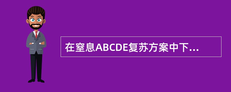 在窒息ABCDE复苏方案中下列说法正确的是 ( )