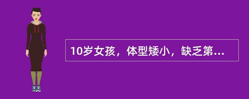 10岁女孩，体型矮小，缺乏第二性征，乳房不发育，无腋毛、阴毛，胸宽，双乳头相距较远，且有智力低下，伴有颈蹼、颈短、下颌小，腭弓高，临床拟诊为先天性卵巢发育不全综合征，以下最具有诊断价值的是