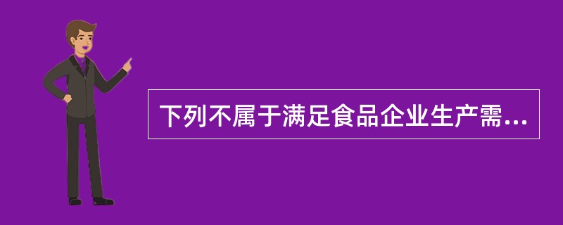 下列不属于满足食品企业生产需要的地理条件的是