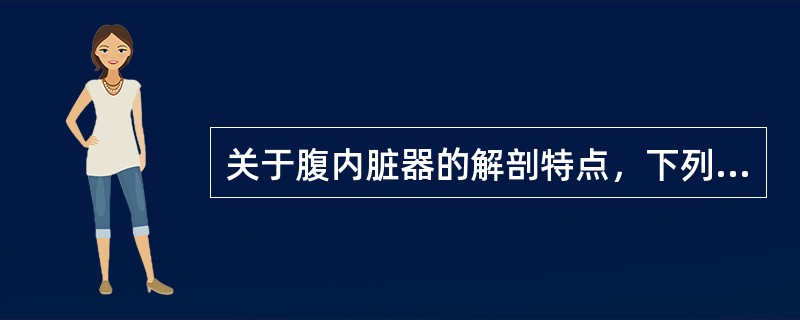 关于腹内脏器的解剖特点，下列哪项是错误的