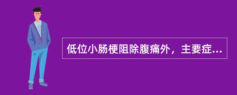 低位小肠梗阻除腹痛外，主要症状是