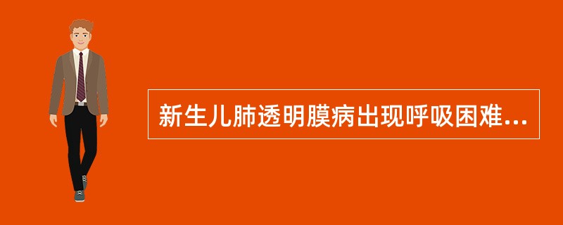 新生儿肺透明膜病出现呼吸困难的时间一般不超过 ( )