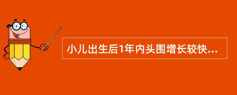 小儿出生后1年内头围增长较快，1岁时头围约为 ( )