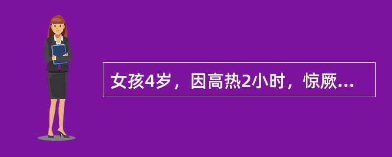 女孩4岁，因高热2小时，惊厥2次，无呕吐腹泻，于1995年8月就诊。发病前曾去公园玩。吃过苹果、葡萄。体检：体温40.2℃，重病容，神志欠清，面色青灰，四肢凉，血压7.5/4.5kPa。下列治疗措施中